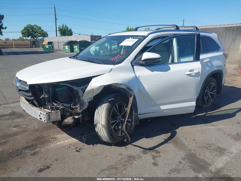 Vin: 5tdjkrfh9gs228375, lot: 46091295, toyota highlander xle v6 20162