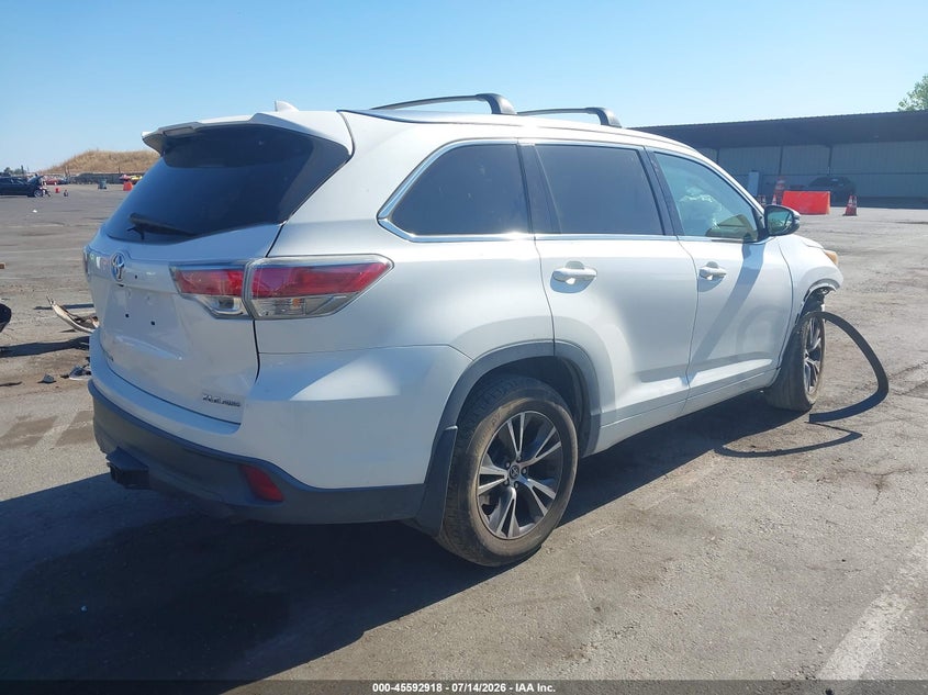Vin: 5tdjkrfh9gs228375, lot: 46091295, toyota highlander xle v6 20164