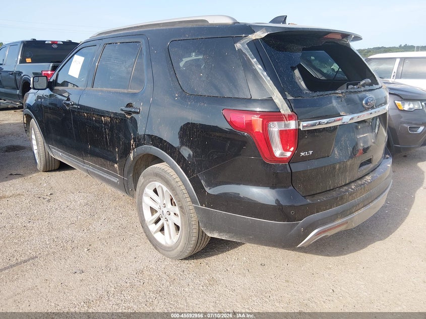 Vin: 1fm5k7d88hgc13172, lot: 46091333, ford explorer xlt 20173