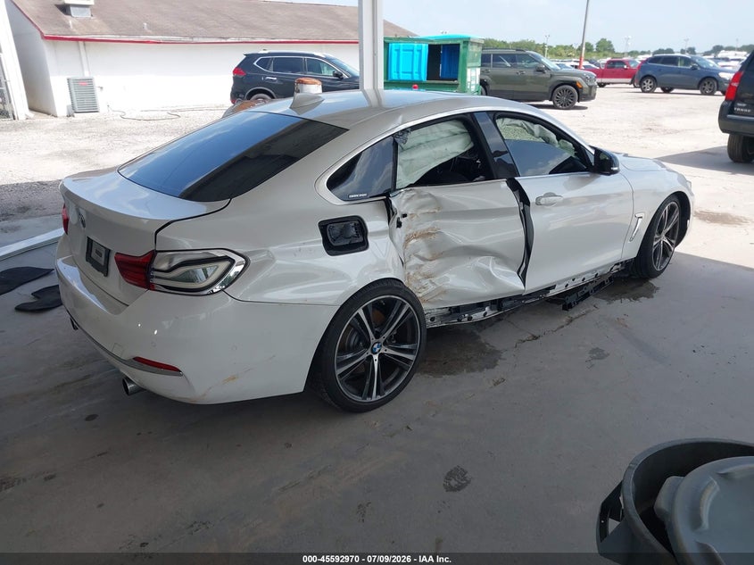 Vin: wba4j7c56jbh13778, lot: 46091347, bmw 440i gran coupe xdrive 20184