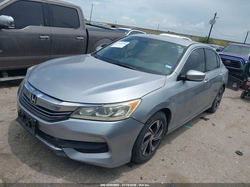 2016 Honda Accord Lx, Rear, IAAI, VIN 1HGCR2F33GA234185 — photo 2