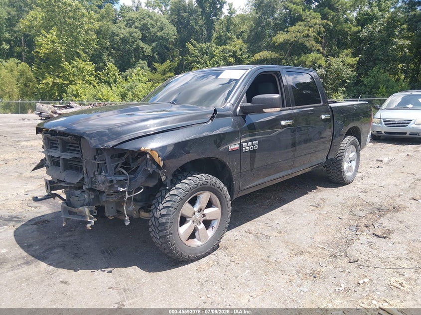 Vin: 1c6rr7lt9hs621496, lot: 46091453, ram 1500 big horn  4x4 5'7 box 20172