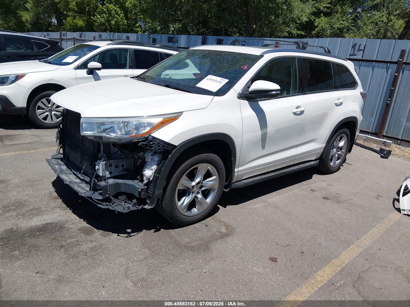 2015 Toyota Highlander, Удар спереди, IAAI, VIN 5TDDKRFH6FS196612 — фото 2