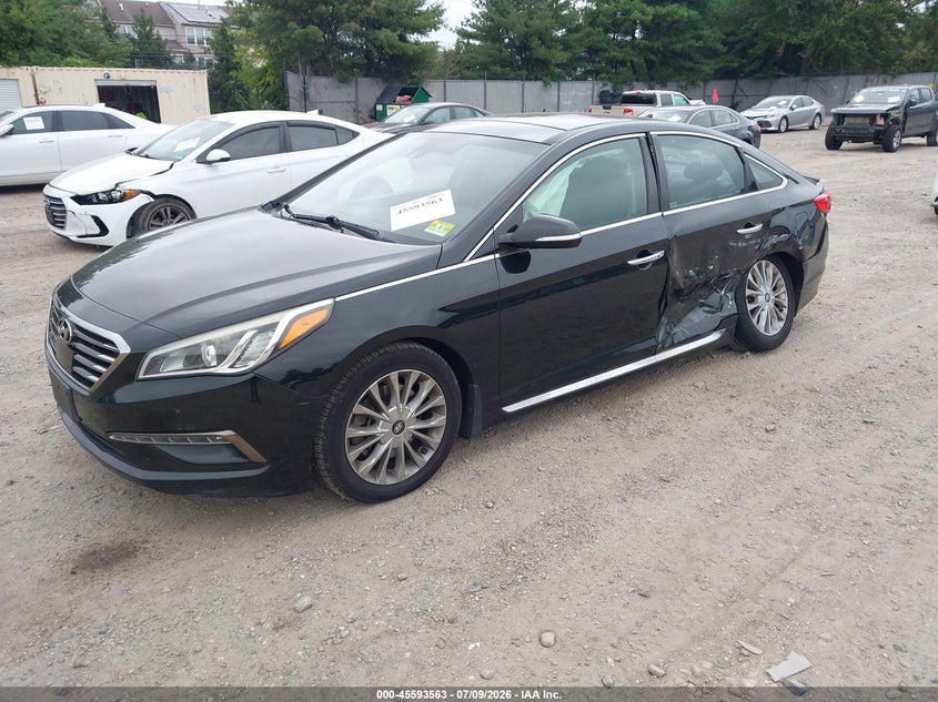2015 Hyundai Sonata, Лівий бік, IAAI, VIN 5NPE34AF7FH154448 — фото 2