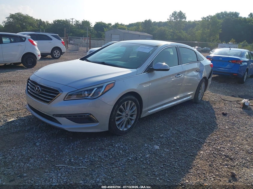 2015 Hyundai Sonata, Лівий бік, IAAI, VIN 5NPE34AF3FH046179 — фото 2