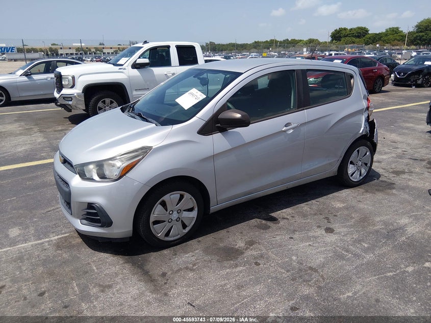 2017 Chevrolet Spark, Левый бок, IAAI, VIN KL8CB6SA0HC794422 — фото 2