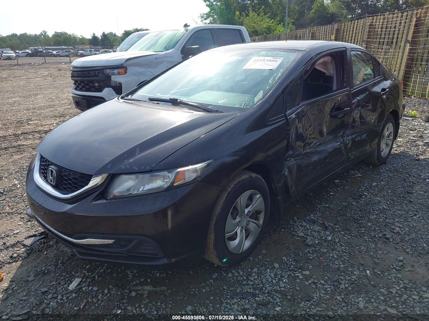 2013 Honda Civic, Left Side, IAAI, VIN 2HGFB2F54DH598812 — photo 2