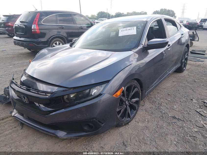2020 Honda Civic, Front End, IAAI, VIN 2HGFC2F84LH520486 — photo 2