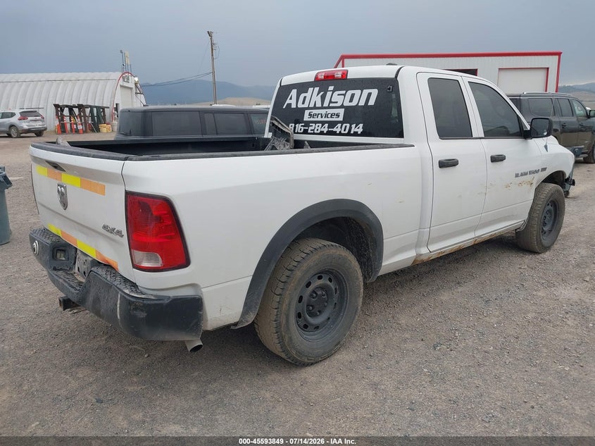 Vin: 1c6rd7ft0cs231518, lot: 46092226, ram 1500 st 20124