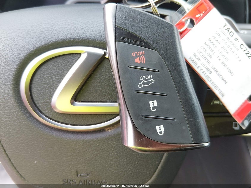 2024 Lexus Tx 350 Luxury VIN: 5TDAAAA65RS006722 Lot: 45593911