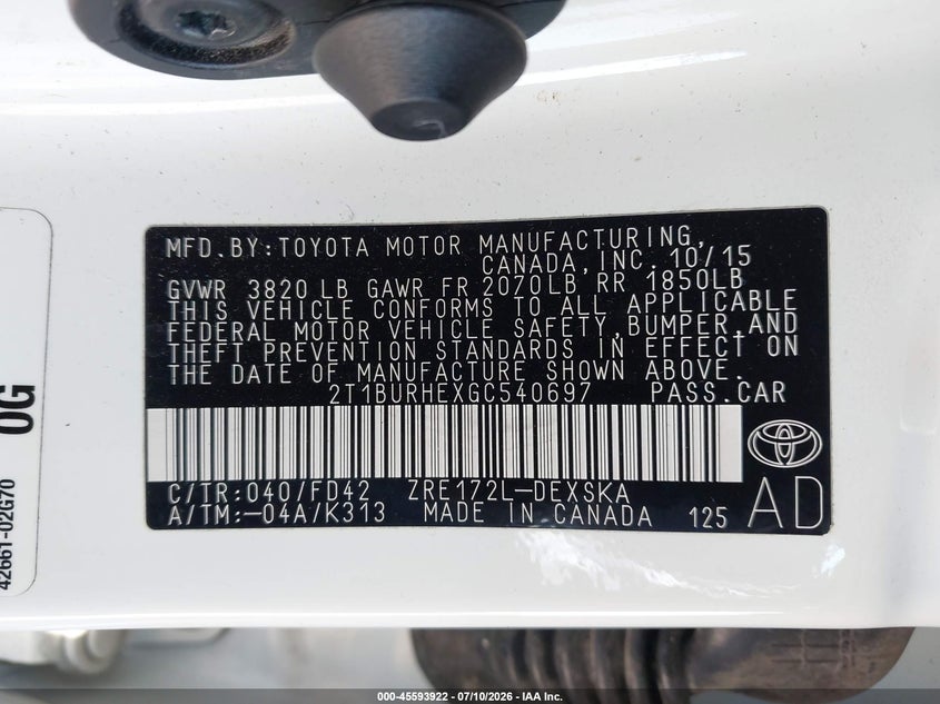 TOYOTA COROLLA - zdjęcie 9