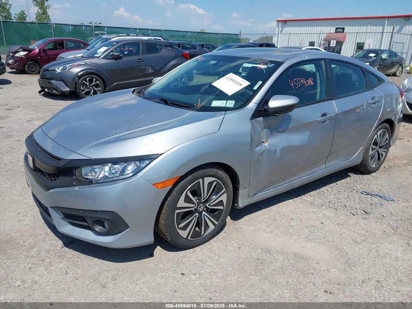 2016 Honda Civic, Лівий бік, IAAI, VIN 19XFC1F39GE220215 — фото 2