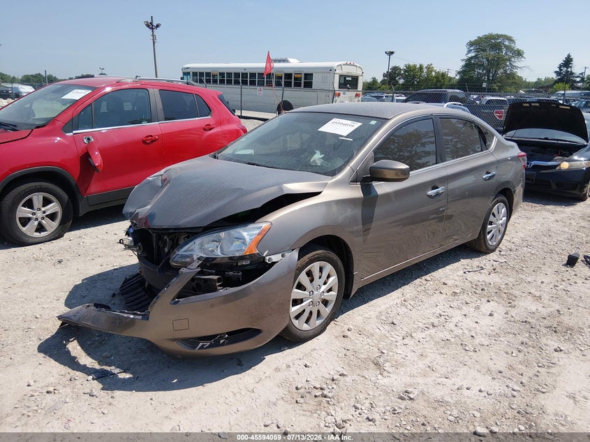 2015 Nissan Sentra, Front End, IAAI, VIN 3N1AB7AP1FY293122 — photo 2