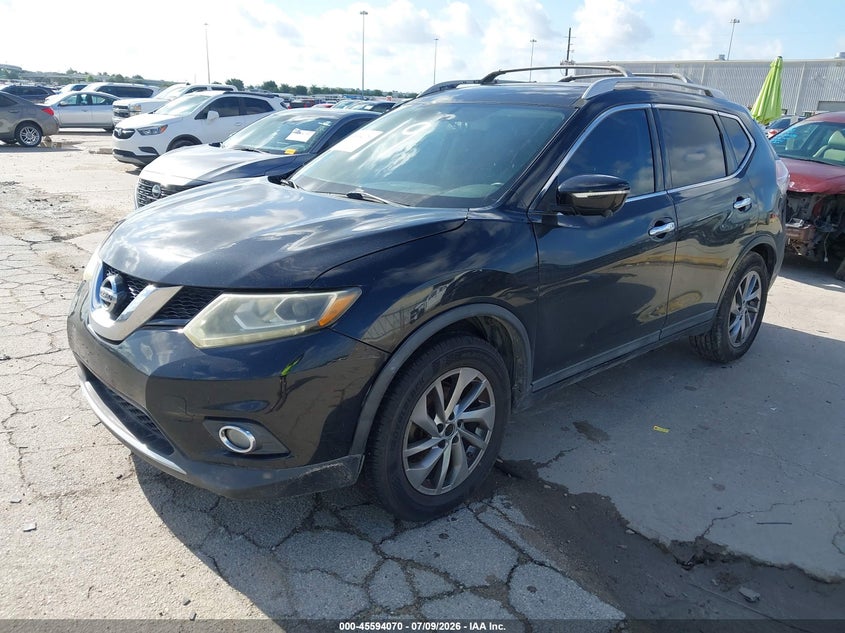 2015 Nissan Rogue, Right Rear, IAAI, VIN 5N1AT2MTXFC883426 — photo 2