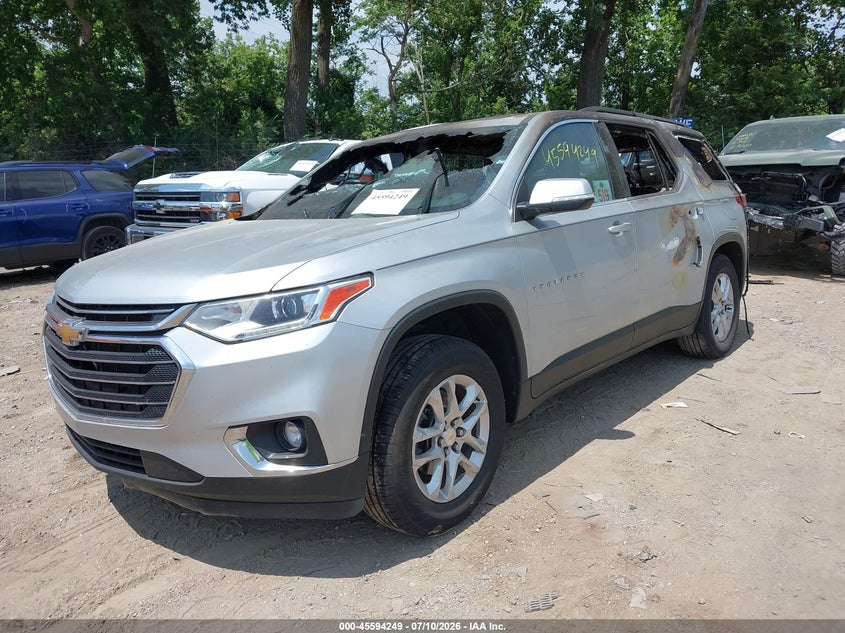 2021 Chevrolet Traverse Awd Lt Leather, Interior Burn, IAAI, VIN 1GNEVHKW8MJ210697 — фото 2