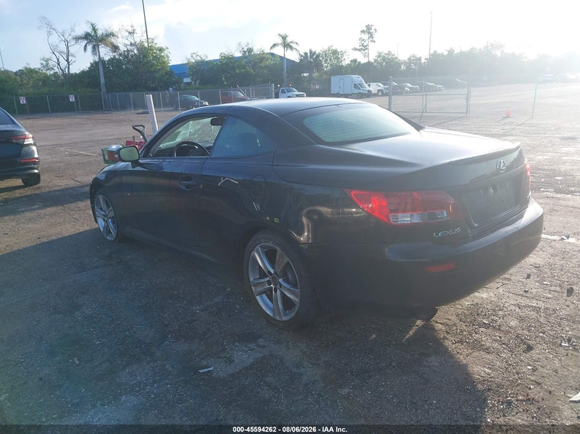 Vin: jthff2c27a2502560, lot: 46092639, lexus is 250c 20103