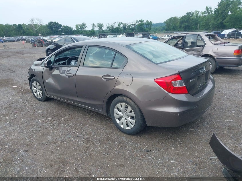 2012 HONDA CIVIC auction photo 3