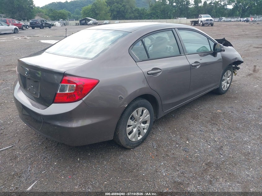 2012 HONDA CIVIC auction photo 4