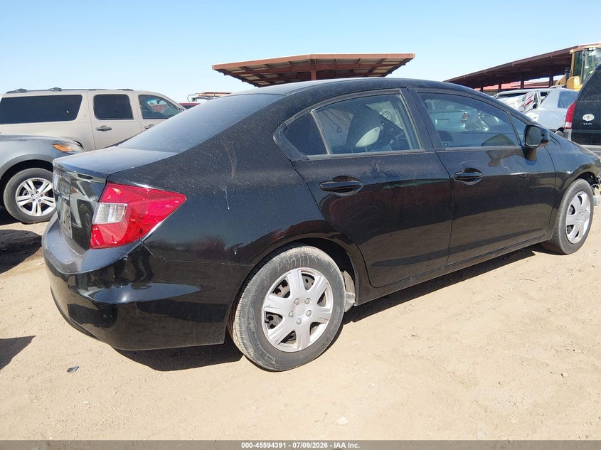 2012 HONDA CIVIC SEDAN 1.8L I-4 VVT, 140HP