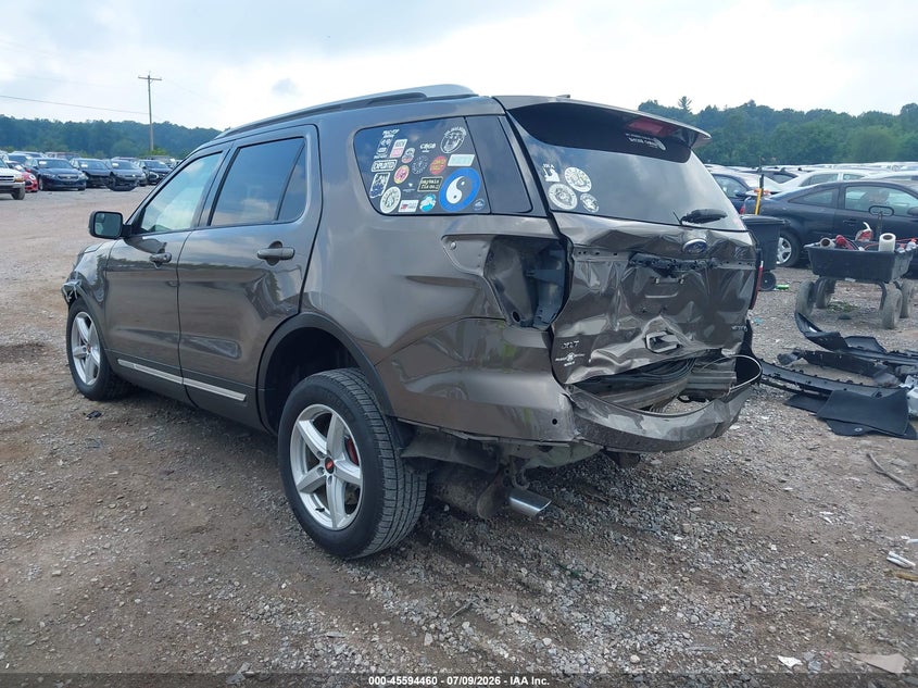 Vin: 1fm5k8d81ggb90838, lot: 46092837, ford explorer xlt 20163