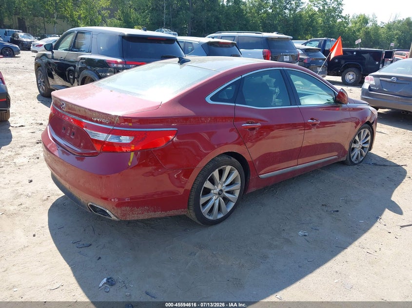Vin: kmhfh4jg8fa490661, lot: 46092993, hyundai azera limited 20154