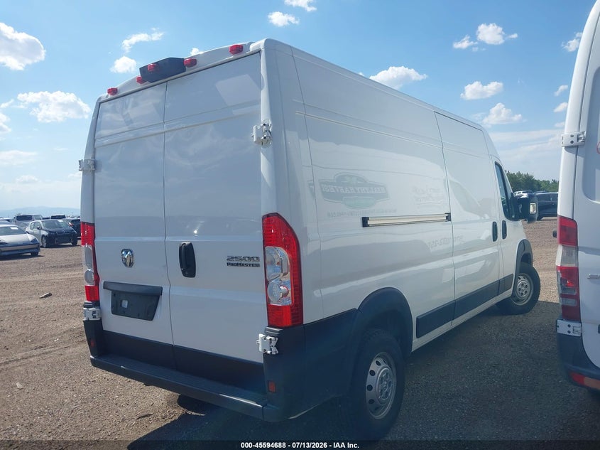 Vin: 3c6lrvdg7pe535326, lot: 46093065, ram promaster 2500 high roof 159 wb 20234