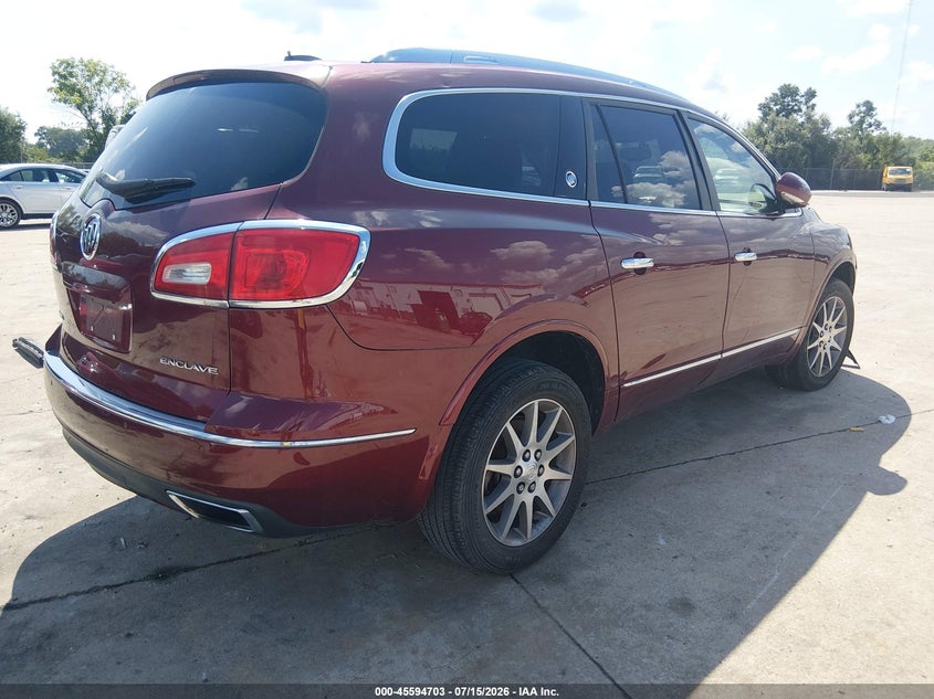 Vin: 5gakrbkd0gj113625, lot: 46093080, buick enclave leather 20164