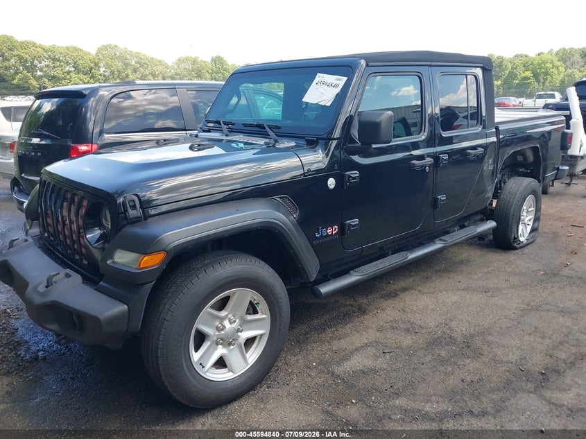 Vin: 1c6hjtagxll126874, lot: 46093217, jeep gladiator sport s 4x4 20202