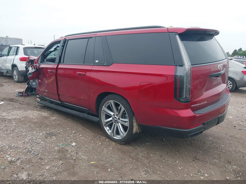 Vin: 1gys9rrl3sr231838, lot: 46093230, cadillac escalade esv sport platinum 20253