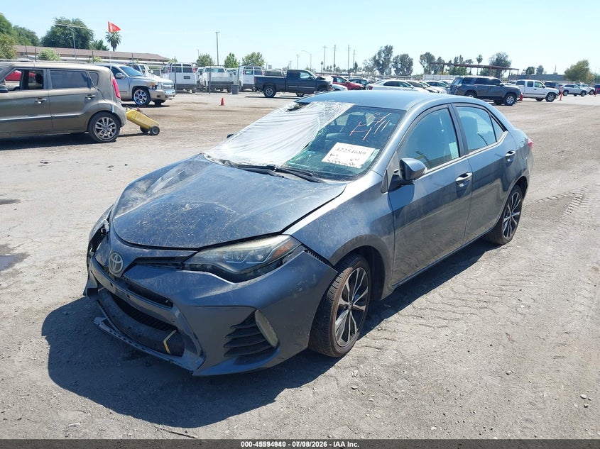 2017 Toyota Corolla, Удар спереди, IAAI, VIN 5YFBURHE7HP696665 — фото 2