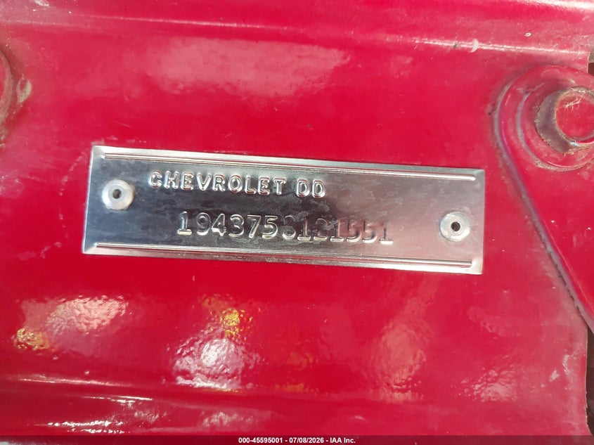 1965 Chevrolet Corvette VIN: 194375S121551 Lot: 45595001