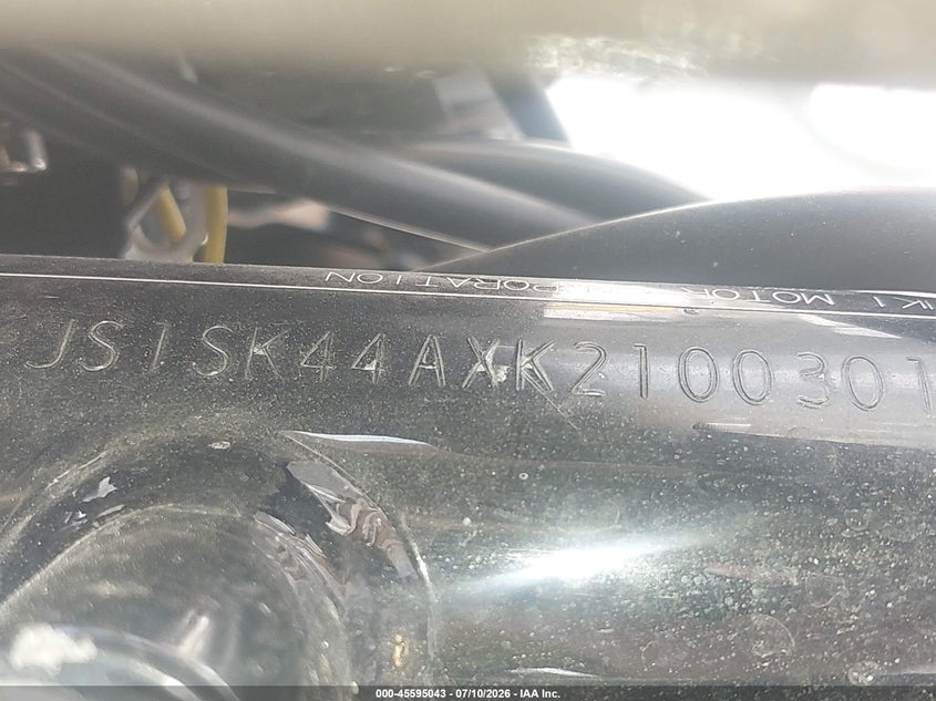 2019 Suzuki Dr-Z400 Sm VIN: JS1SK44AXK2100301 Lot: 45595043