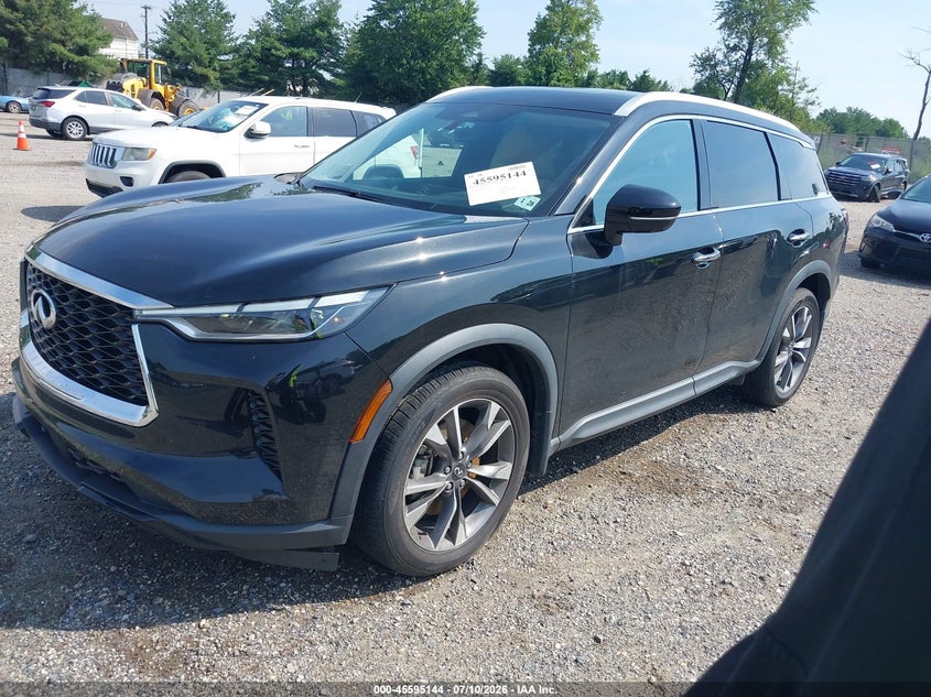 Vin: 5n1dl1fs9pc347192, lot: 46093521, infiniti qx60 luxe awd 20232