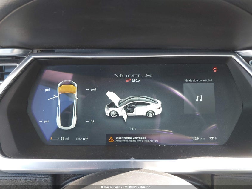 2014 Tesla Model S P85 VIN: 5YJSA1H12EFP34060 Lot: 45595420