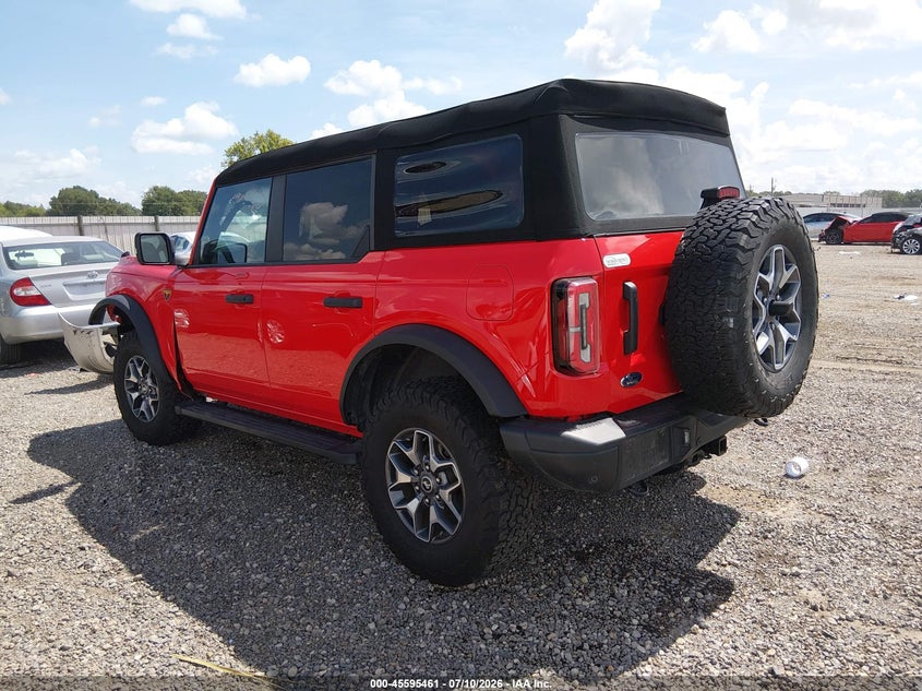 Vin: 1fmee5dh0plb74627, lot: 46093838, ford bronco badlands 20233