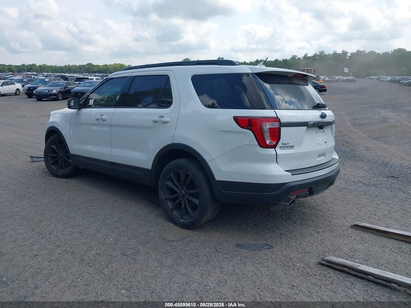 Vin: 1fm5k8dh3jga50992, lot: 46093987, ford explorer xlt 20183