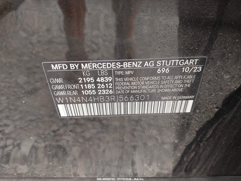 2024 Mercedes-Benz Gla 250 4Matic VIN: W1N4N4HB3RJ566301 Lot: 45595702