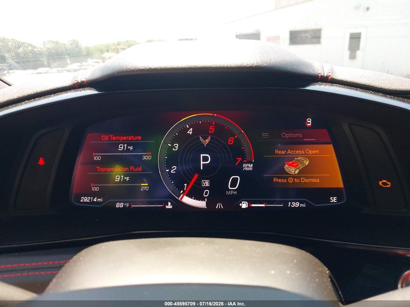 Vin: 1g1ya2d41m5105687, lot: 46094086, chevrolet corvette stingray rwd  1lt 20214