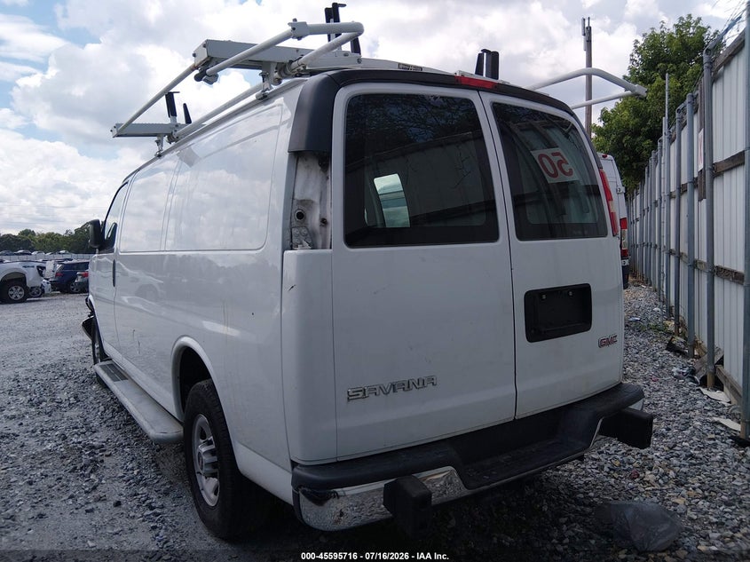 Vin: 1gtw7afgxl1233138, lot: 46094093, gmc savana cargo rwd 2500 regular wheelbase work van 20203