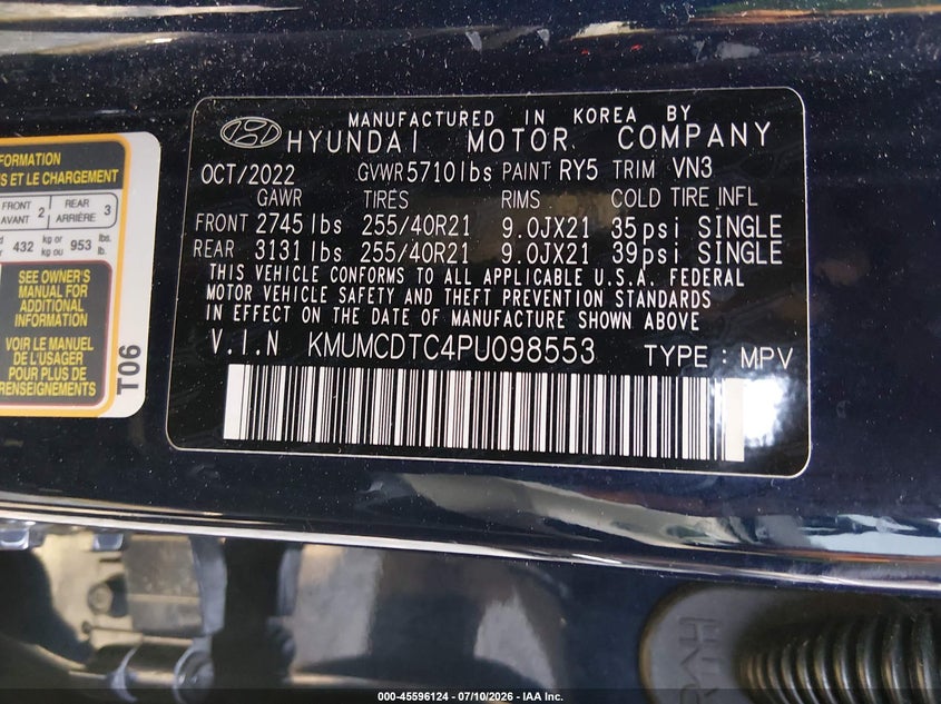 2023 Genesis Gv70 3.5T Awd Sport VIN: KMUMCDTC4PU098553 Lot: 45596124
