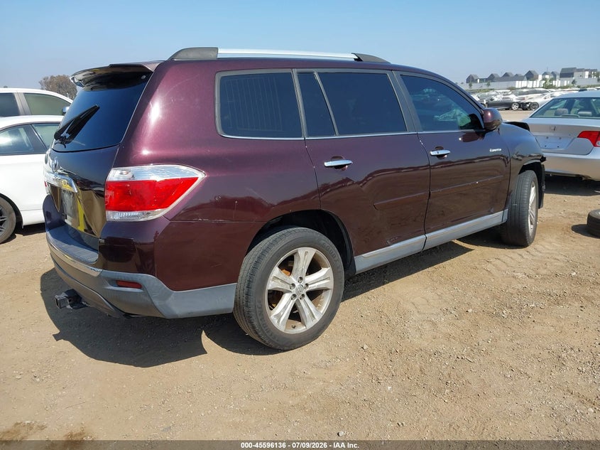 Vin: 5tdyk3eh7cs081271, lot: 46094514, toyota highlander limited v6 20124