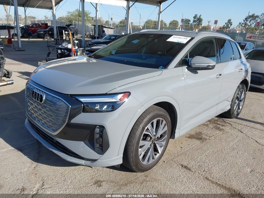 Vin: wa1acbfz7pp057708, lot: 46094596, audi q4 e-tron premium 40 rwd 20232