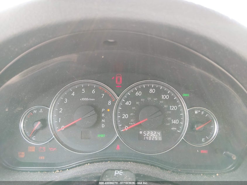 SUBARU LEGACY (NATL) 2008 VIN 4S3BL616887220544