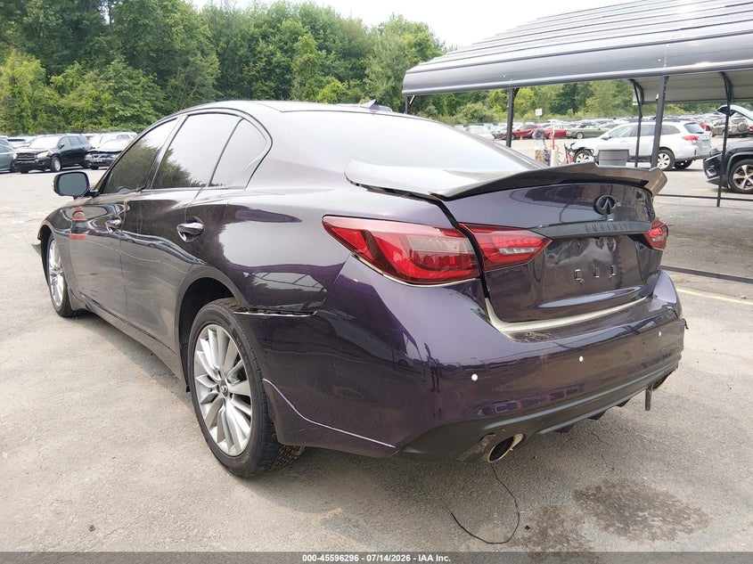 Vin: jn1ev7brxmm751846, lot: 46094674, infiniti q50 luxe awd 20213
