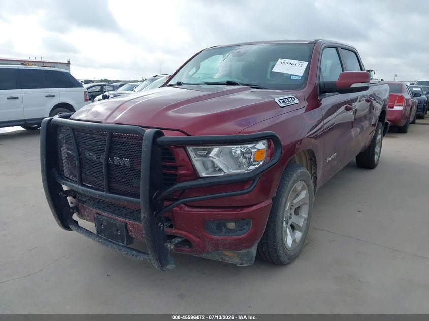 2019 RAM 1500, Удар сзади, IAAI, VIN 1C6RREFT8KN893950 — фото 2