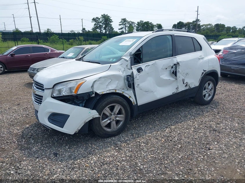 Vin: kl7cjlsb6gb509614, lot: 46095008, chevrolet trax lt 20162