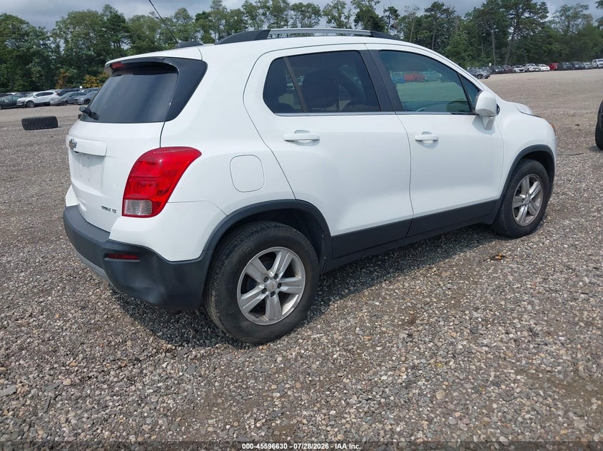 Vin: kl7cjlsb6gb509614, lot: 46095008, chevrolet trax lt 20164