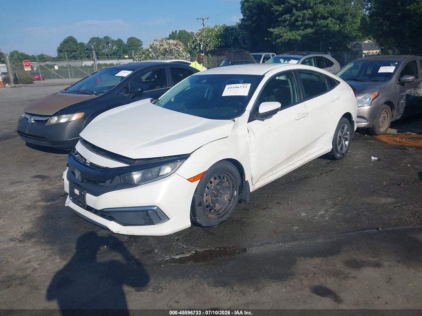 2019 Honda Civic, Right Front, IAAI, VIN 2HGFC2F60KH507408 — photo 2