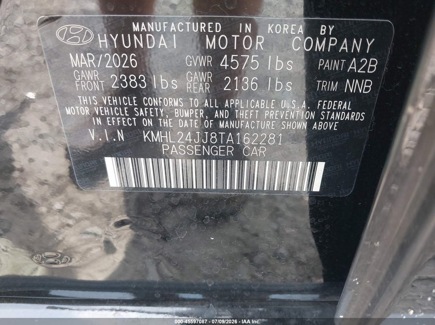 2026 HYUNDAI SONATA HYBRID BLUE — Photo 9