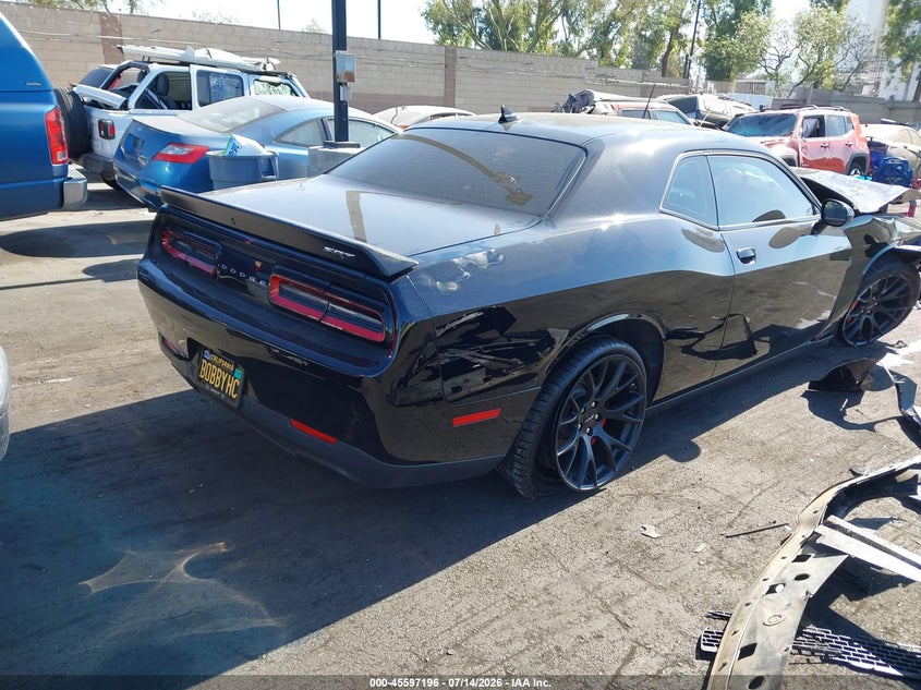 Vin: 2c3cdzc90gh322647, lot: 46095574, dodge challenger srt hellcat 20164